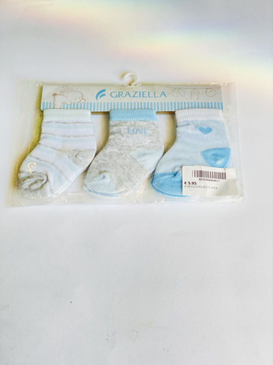 Picture of 44461A GRAZIELLA NEWBORN WORLD INFANT SOCKS PACK OF THREE